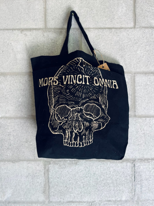 Mors Vincit Omnia Tote Bag - iambabyhands