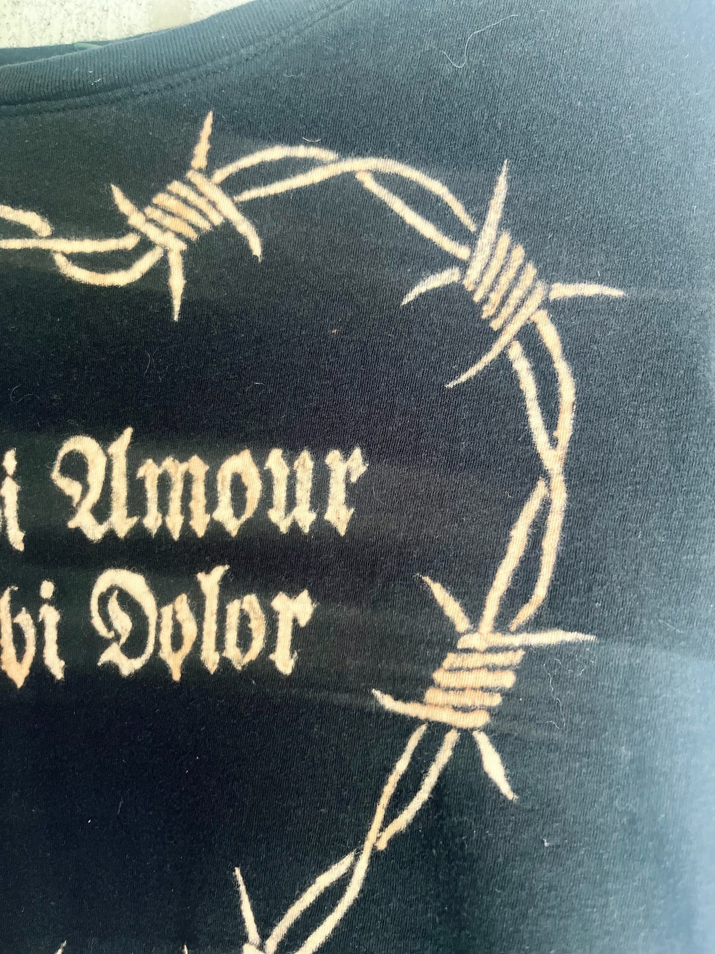 Ubi Amour Ibi Dolor Black Baby Tee - iambabyhands