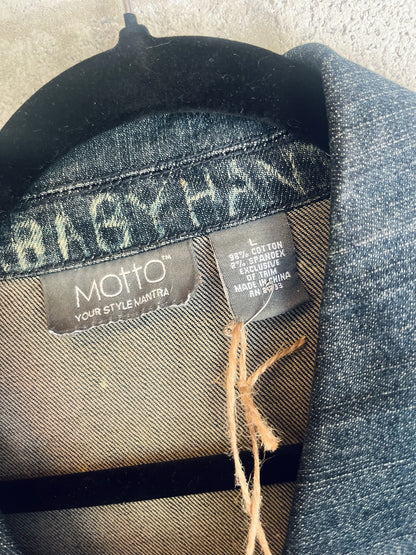 Thrifted Tattoo Danim Jacket - iambabyhands