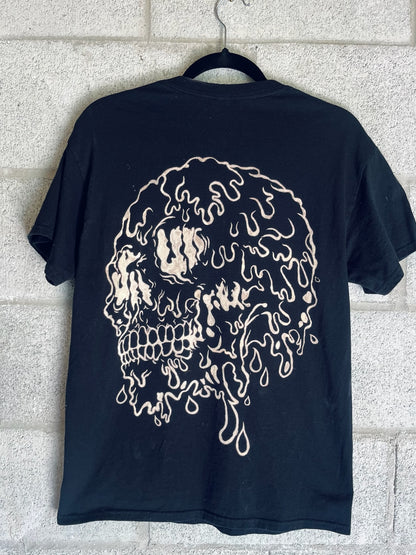 Live Fast, Die Maybe - Melting Skull Tee - iambabyhands
