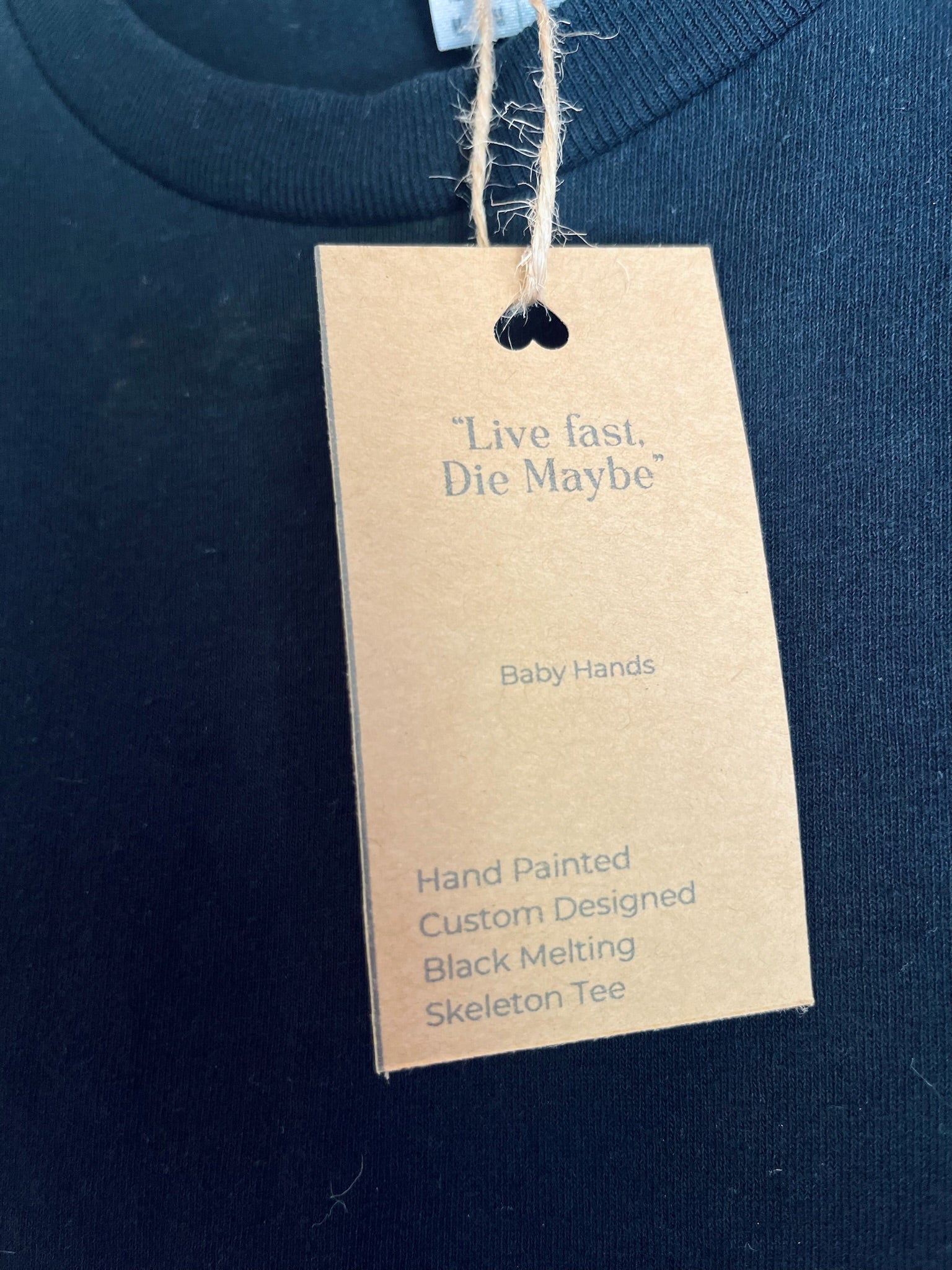 Live Fast, Die Maybe - Melting Skull Tee - iambabyhands