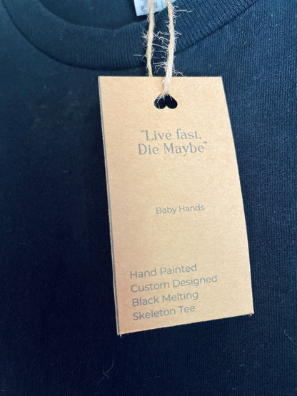 Live Fast, Die Maybe - Melting Skull Tee - iambabyhands