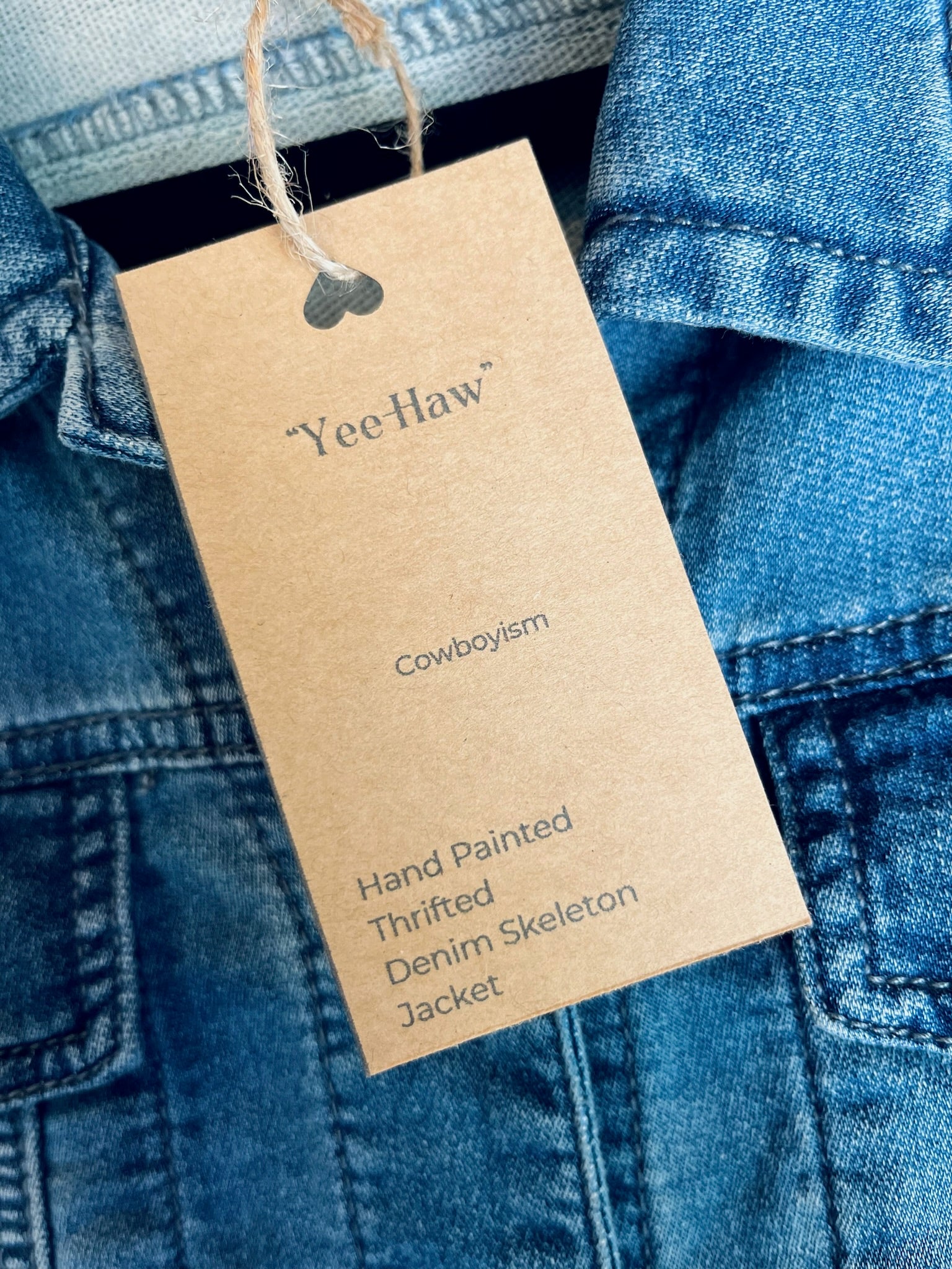 Yee-Haw Thrifted Denim Jacket - iambabyhands