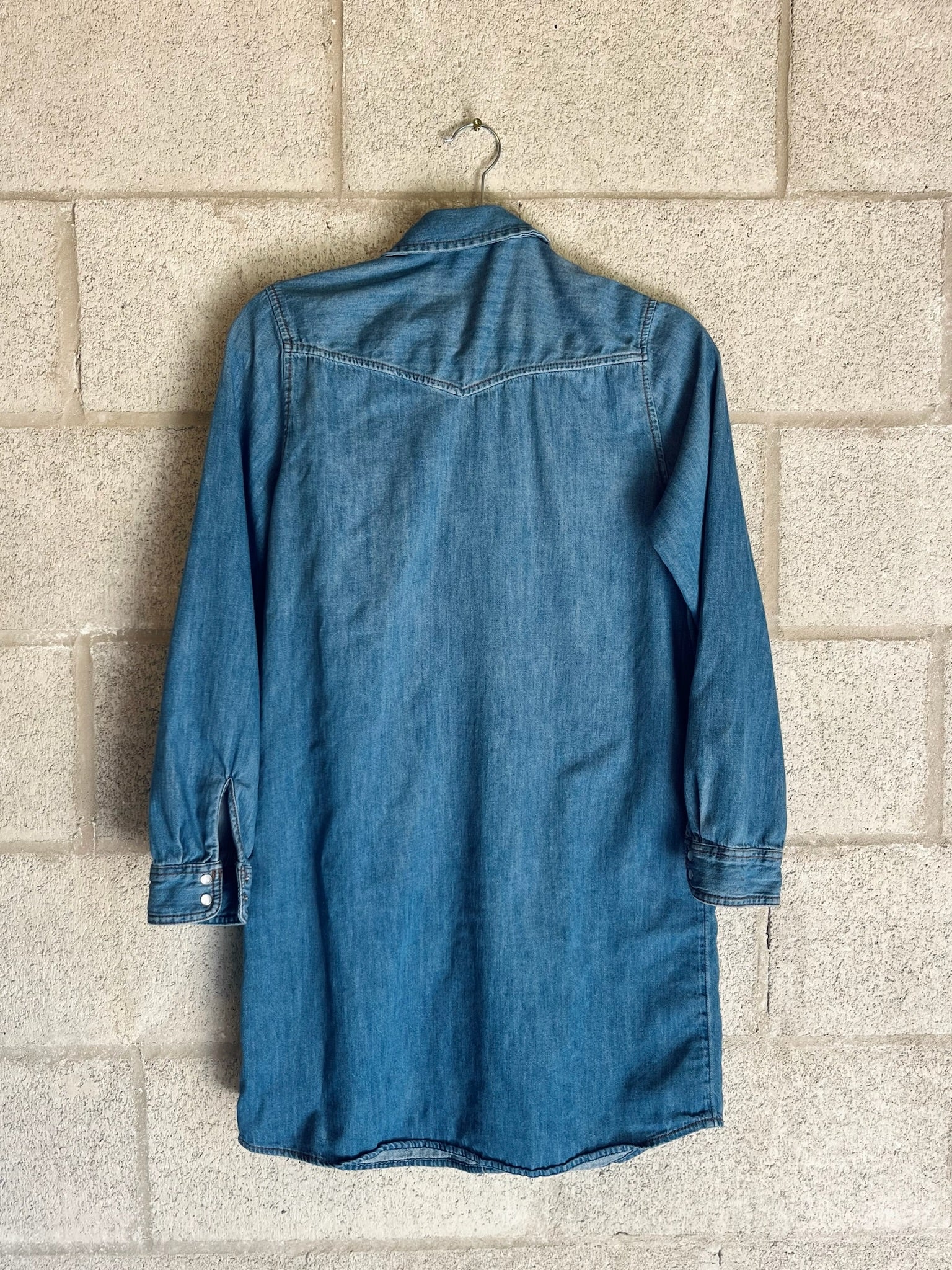 Roaring Tiger: Hand-Painted Denim Dress - iambabyhands